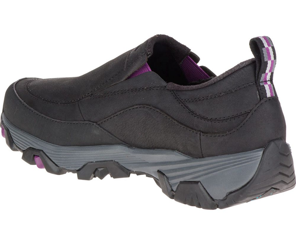 Slip On Senhora - Merrell Coldpack Ice+ Moc Waterproof Wide Width - Pretas - WMQ607594